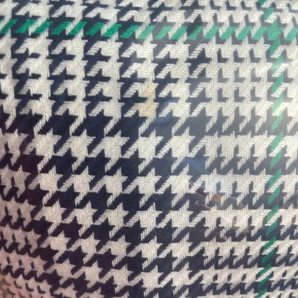 Vintage Midi Skirt Size 12 Black White Green Houndstooth Preppy Academia 80s 90s - Picture 10 of 16